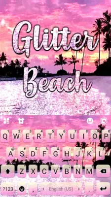 Pink Glitter Beach Theme android App screenshot 0