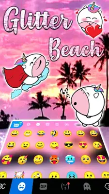 Pink Glitter Beach Theme android App screenshot 2