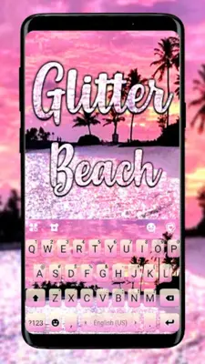 Pink Glitter Beach Theme android App screenshot 4